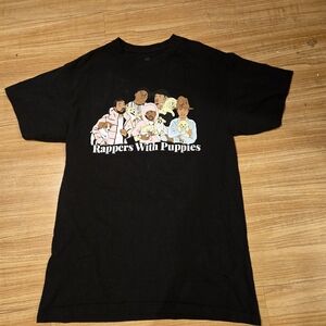Dog Limited Rappers with Puppies T-Shirt Medium Black Biggie Kanye Drake